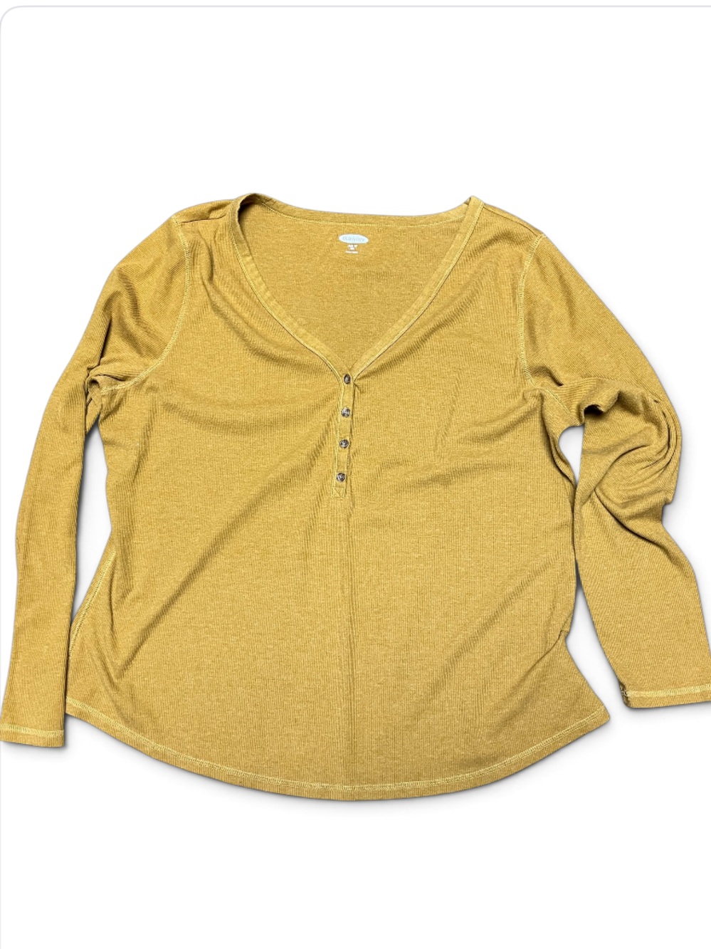 Old Navy Mustard Henley Long-Sleeve Top - Women's size XXL